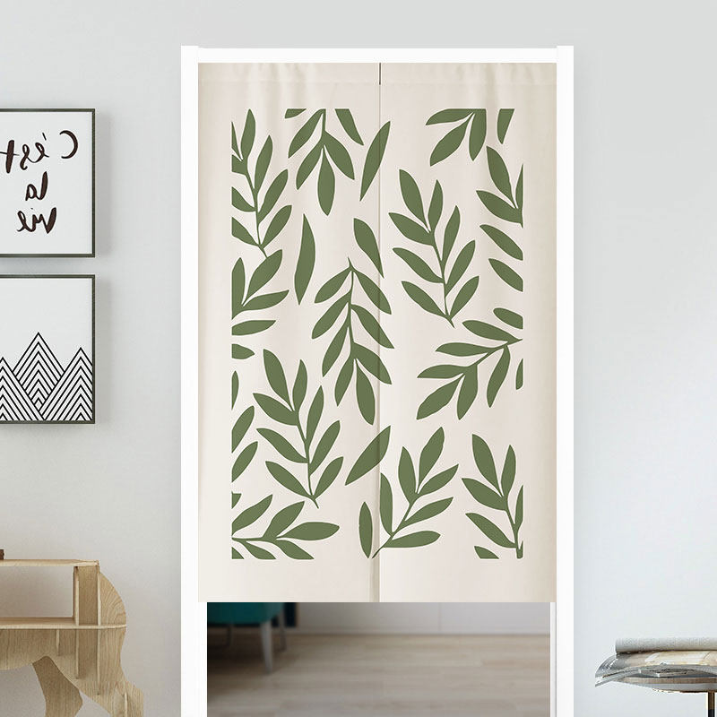 VIKAMA Boho Green Leaf Print N - Home Office Japandi recensie en prijs