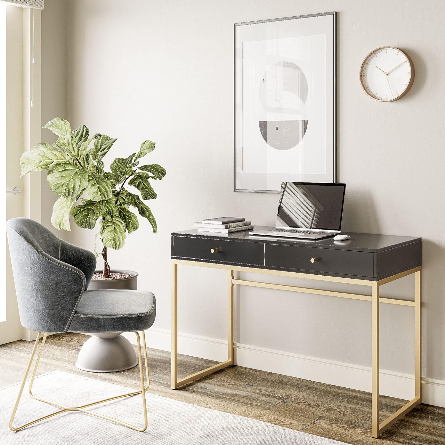 42 Inch Makeup Vanity or Home  - Home Office Desk With Drawers recensie en prijs