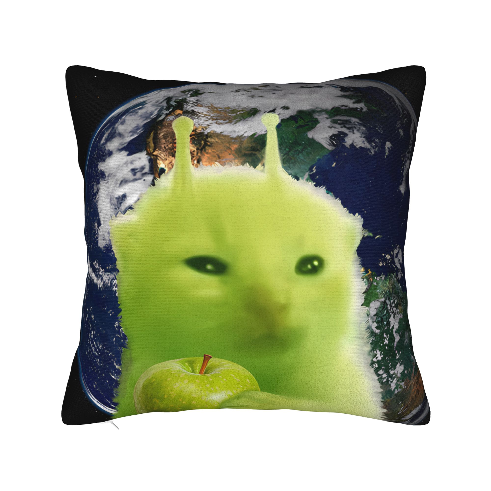 Green Alien Cat Meme Pillow Co - Home Office Design Ideas recensie en prijs