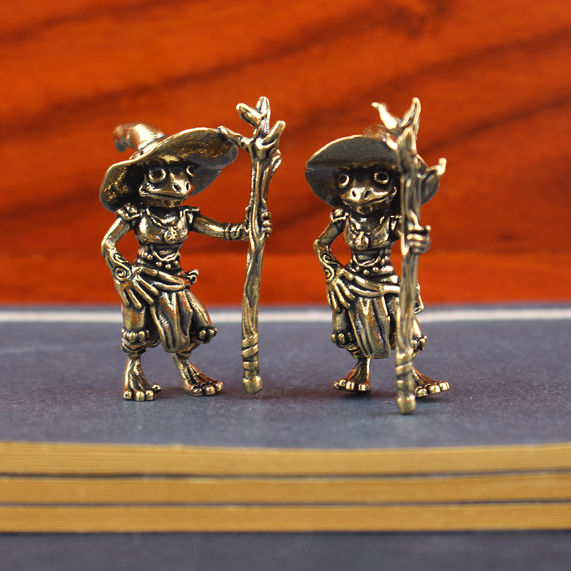 Vintage Brass Frog Wizard Stat - Home Office Freelancer recensie en prijs