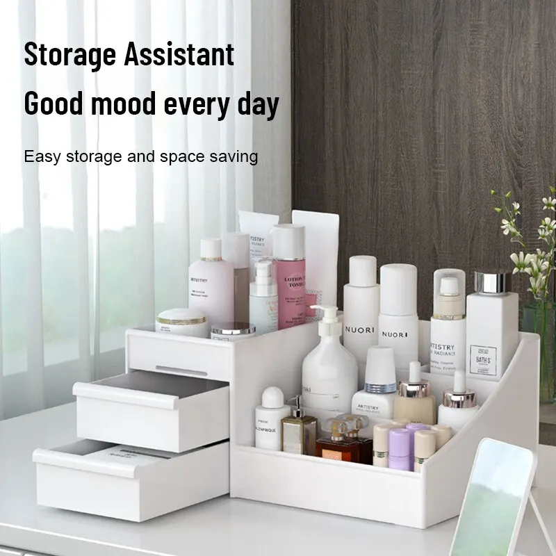 1pc White Drawer Makeup Storag - Home Office Desk With Drawers recensie en prijs