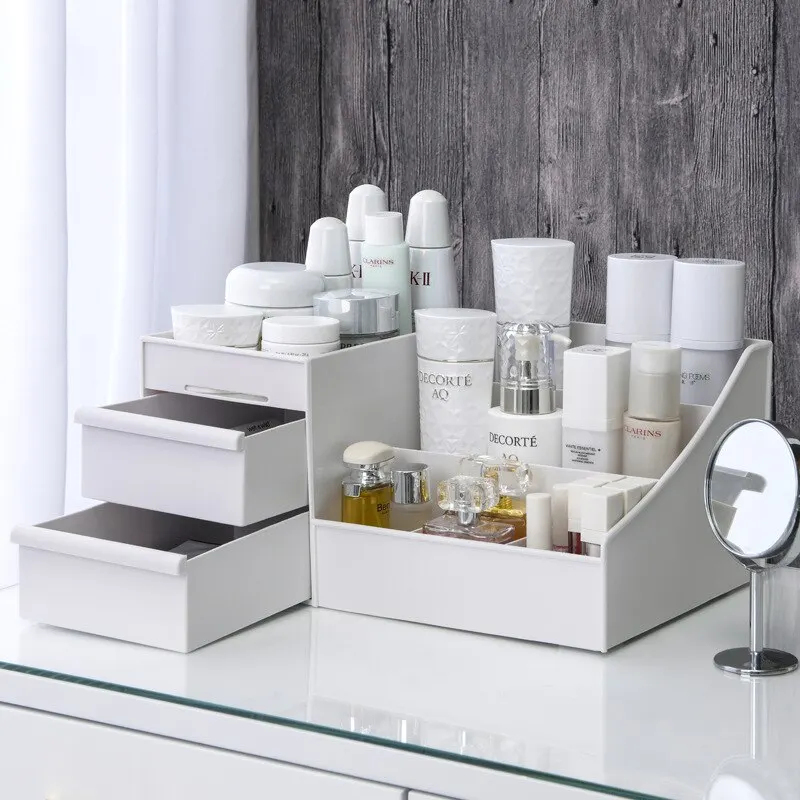1pc White Drawer Makeup Storag - Home Office Desk With Drawers recensie en prijs