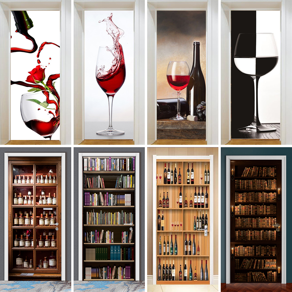 Customized Red Wine Glass Door - Home Office Bookshelves recensie en prijs